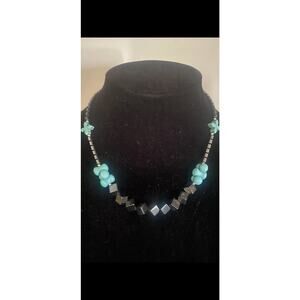 Black And Tourgouise Necklace